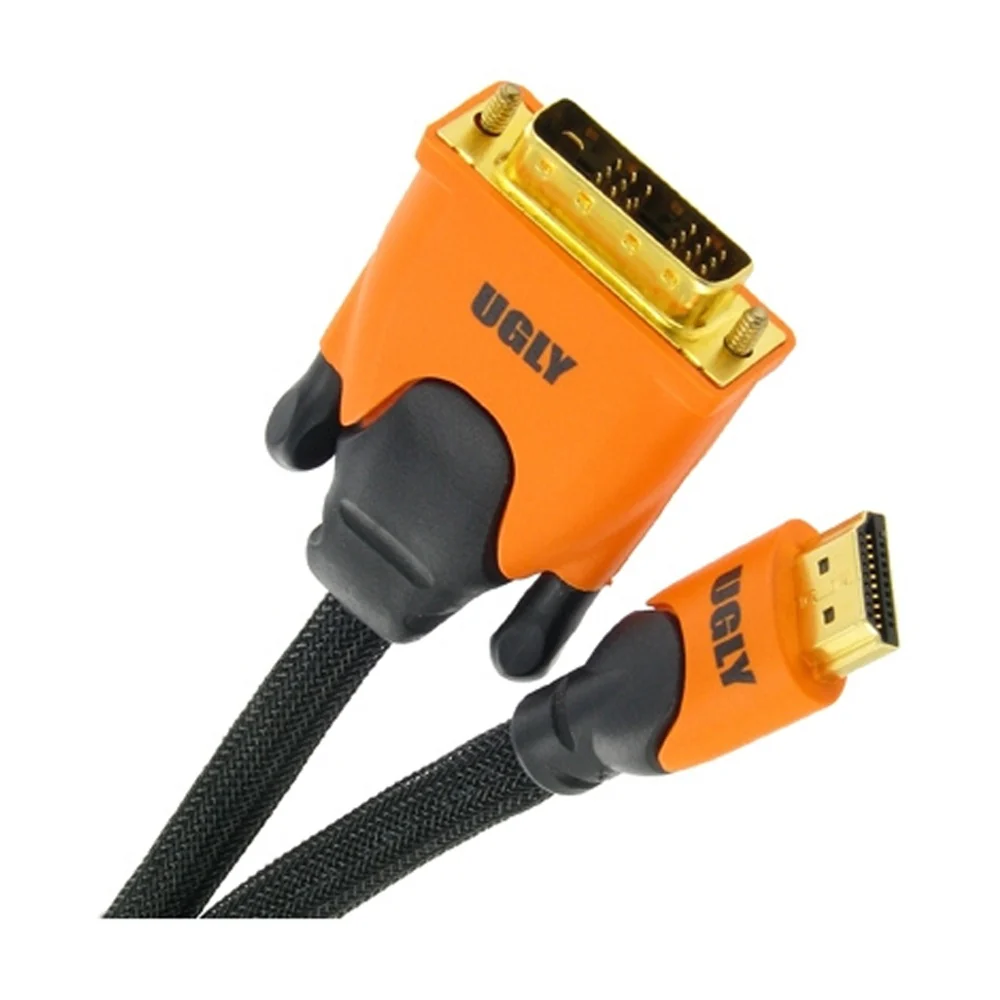 1.5m Ugly HDMI to DVI Digital Video Converter Cable 28 AWG Gold Plated OFC - Image 5