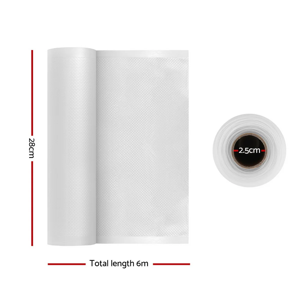 10 Rolls Food Vacuum Sealer Bags Storage Saver Heat Sealing Bag Pack 28CMX6M - Image 2