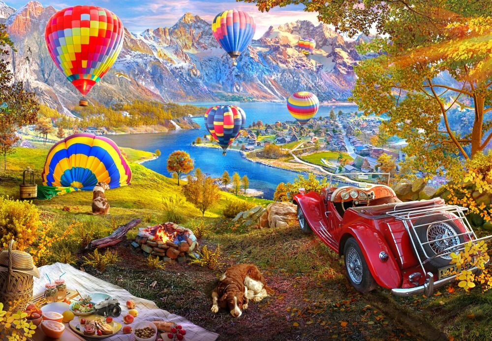 1000pc A Road Less Travelled: Hot Air Balloon - Image 2