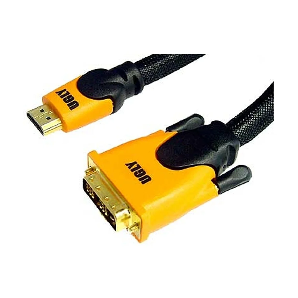 10m Ugly High End HDMI to DVI Cable Lead 24 AWG Shielded OFC Gold Plated - Image 4