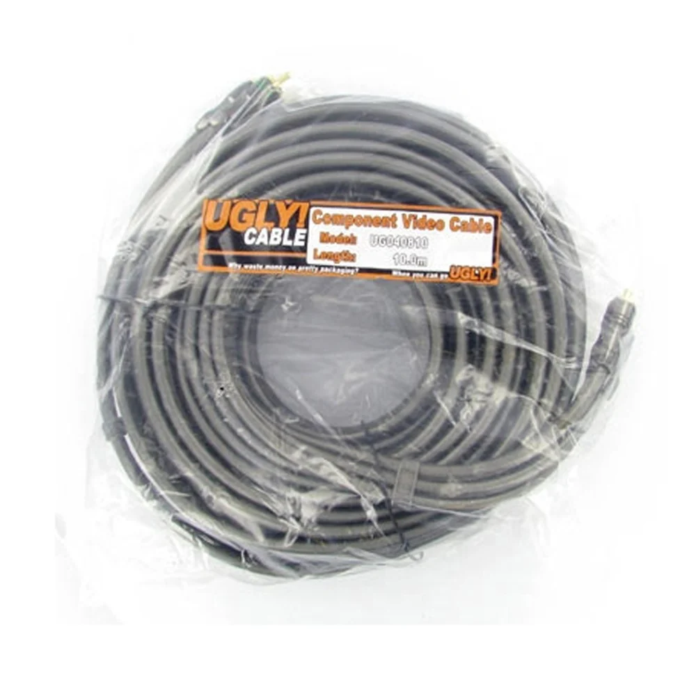 10m Ugly Premium Component RGB Video Cable 3 RCA 75 Ohm Shielded OFC Gold Plated - Image 4