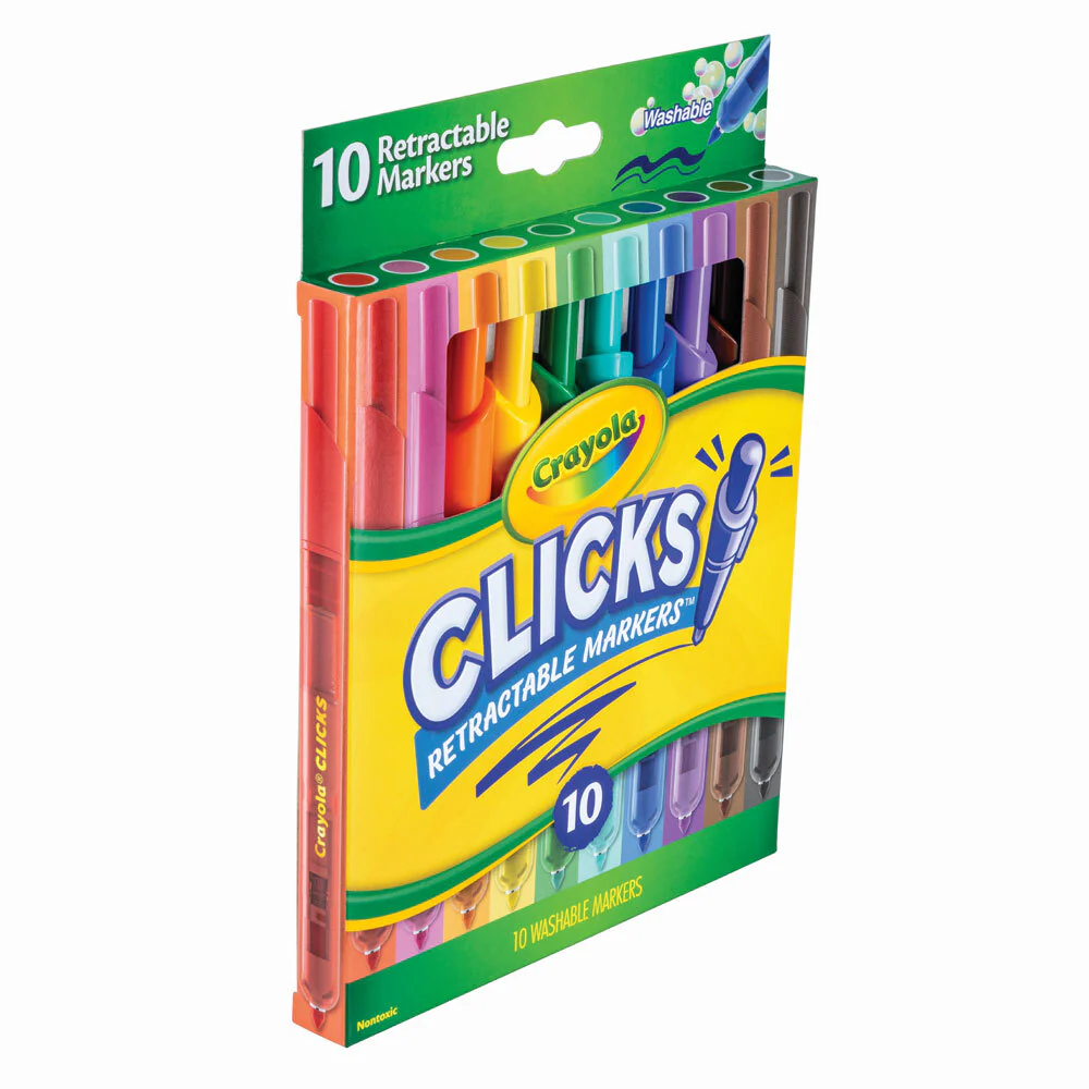 10pc Crayola Clicks Retractable Washable Markers 8+ - Image 3