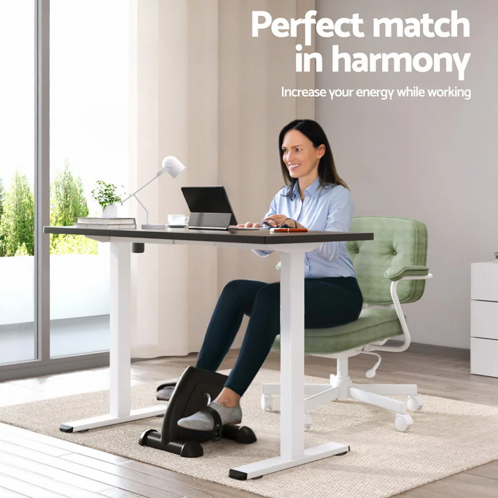 140cm Artiss Electric Standing Desk with Mini Pedal Exercise Bike Home Office - Image 6