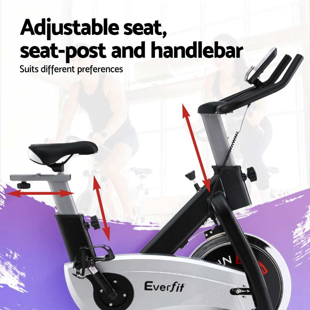 15kg Flywheel Spin Bike Everfit Exercise Bike Home Gym Fitness 120KG Capacity - Image 6