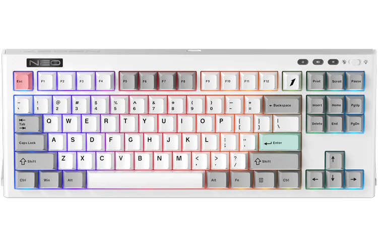 1st Player NEO87 Bluetooth Wireless Mechanical Keyboard (Frostwave) - Image 2