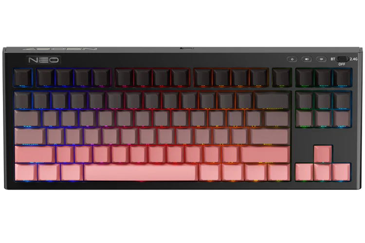 1st Player NEO87 Bluetooth Wireless Mechanical Keyboard (Rose Nebula) - Image 2