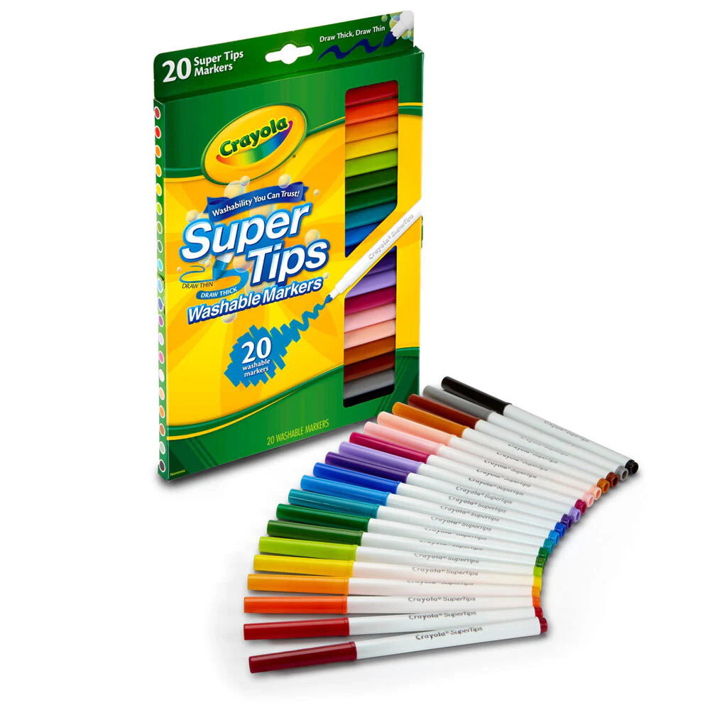 20pc Crayola Super Tips Washable Markers Kids 3y+ - Image 2