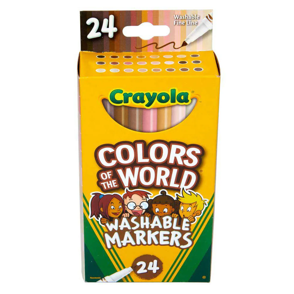 24pc Crayola Colours Of The World Fine Line Washable Markers For Kids 3+ - Image 2