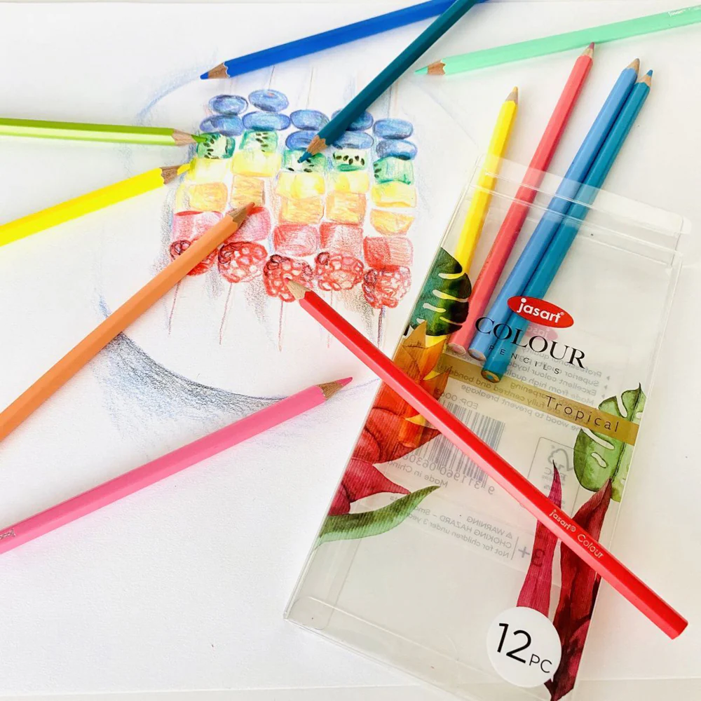 24pc Jasart Studio Art/Craft Colour Pencil Set - Pastel - Image 2