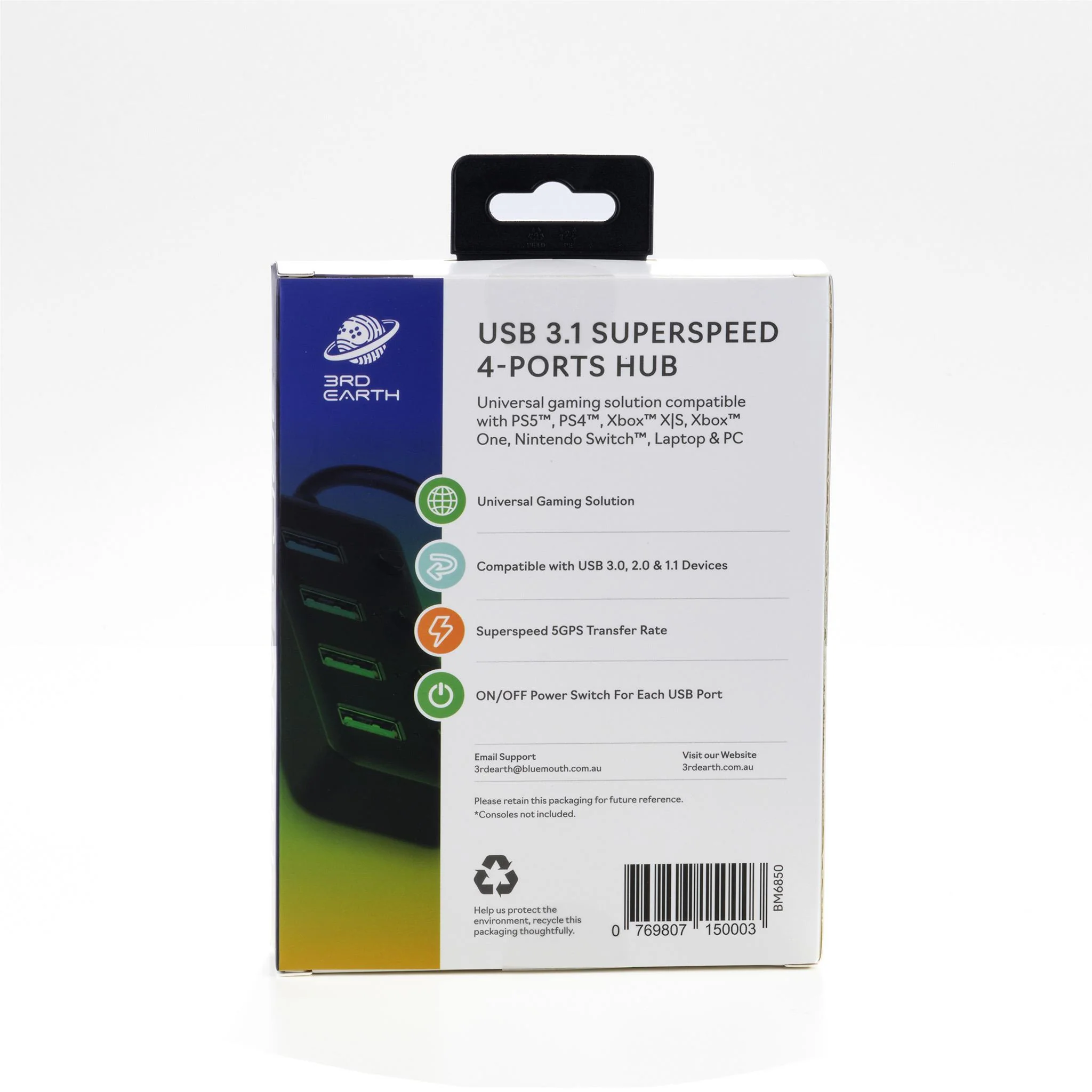 3rd Earth USB 3.1 Superspeed 4-Ports Hub - Image 5