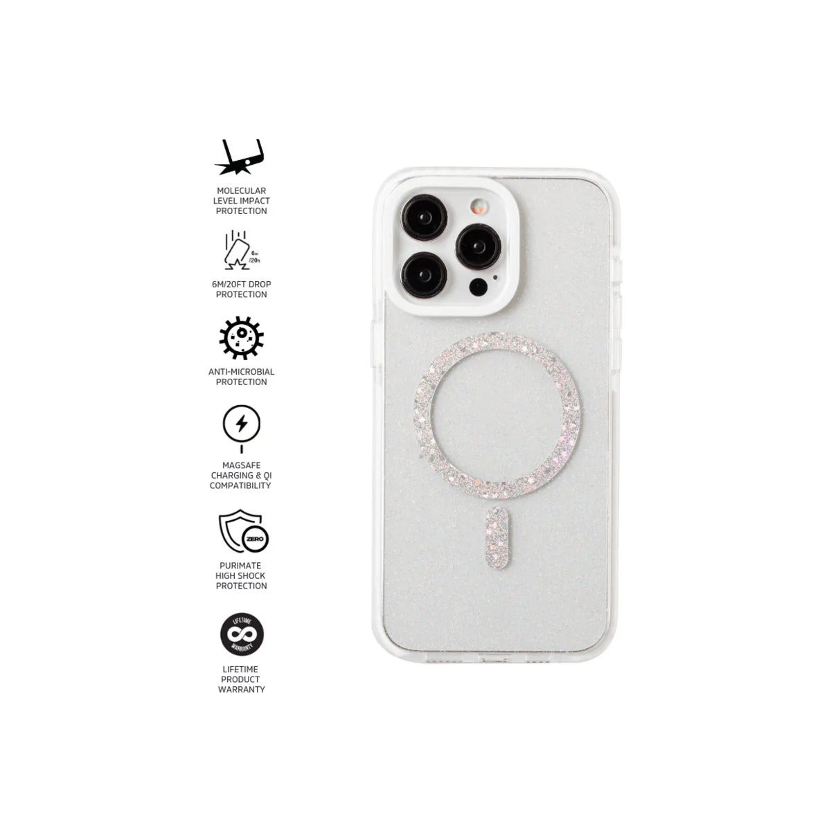 3sixT Apple iPhone 15 Pro Max (Clear/Glitter) - Image 2