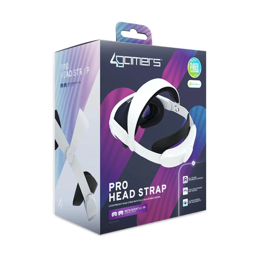 4Gamers Virtual Reality Pro Head Strap Accessory Meta Quest 3/3S Compatible - Image 2