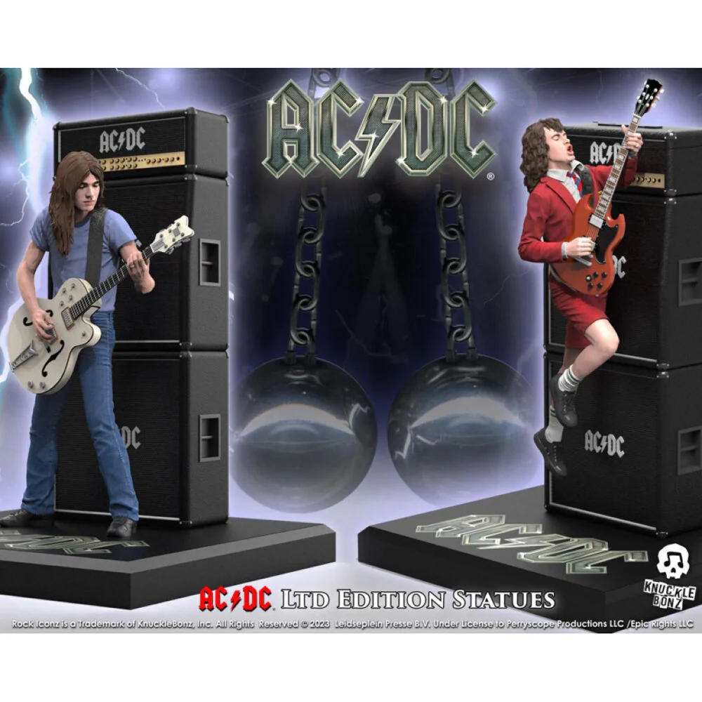 AC/DC Angus & Malcolm Young Rock Iconz 1:9 Statue Collectable 2-Pieces - Image 7