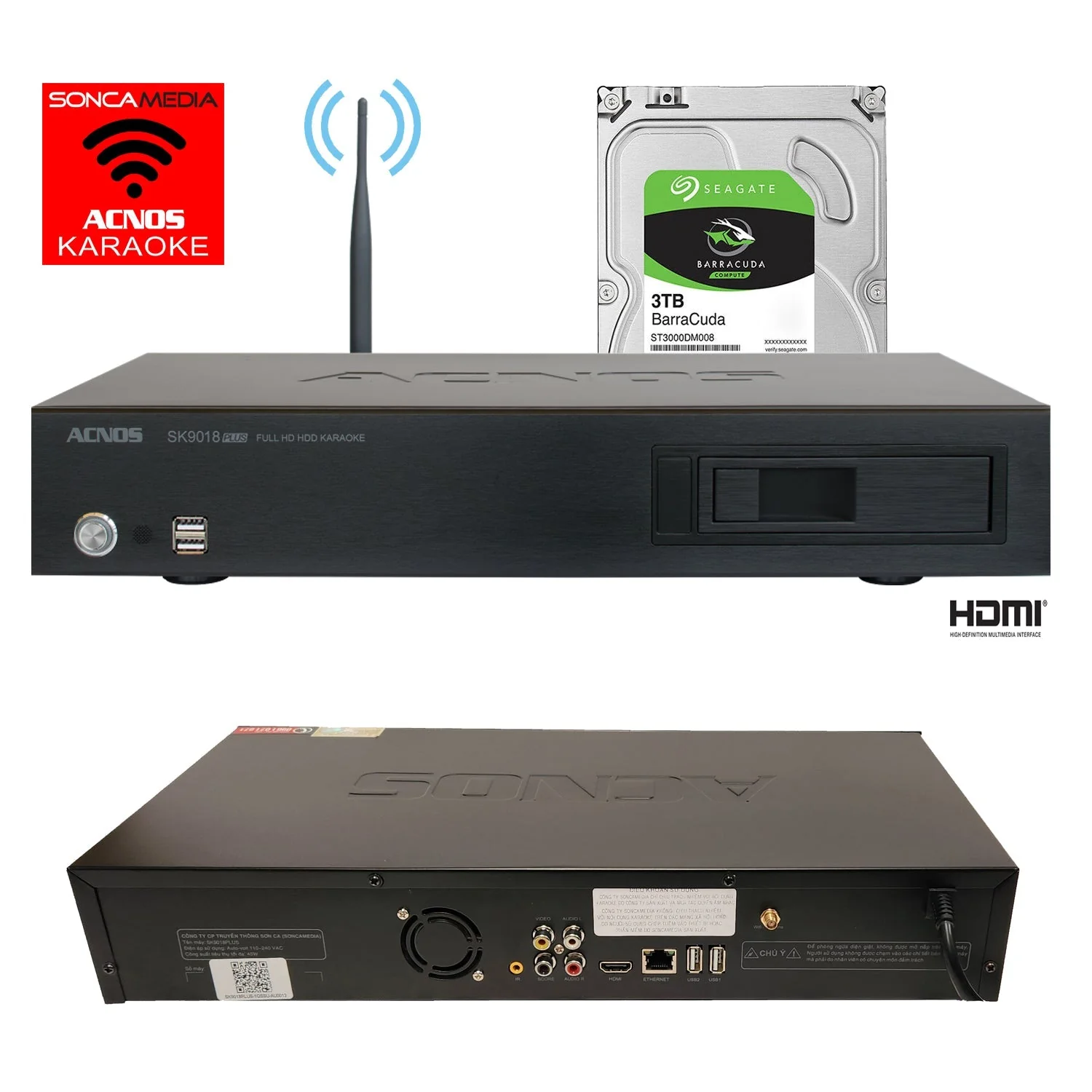 ACNOS SK9018PLUS Vietnamese Karaoke System - Image 3