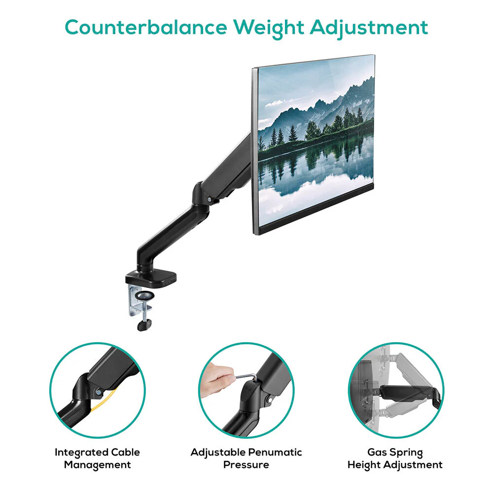 Activiva 17"~32" Single Screen Steel Gas Spring Monitor Arm - Image 4