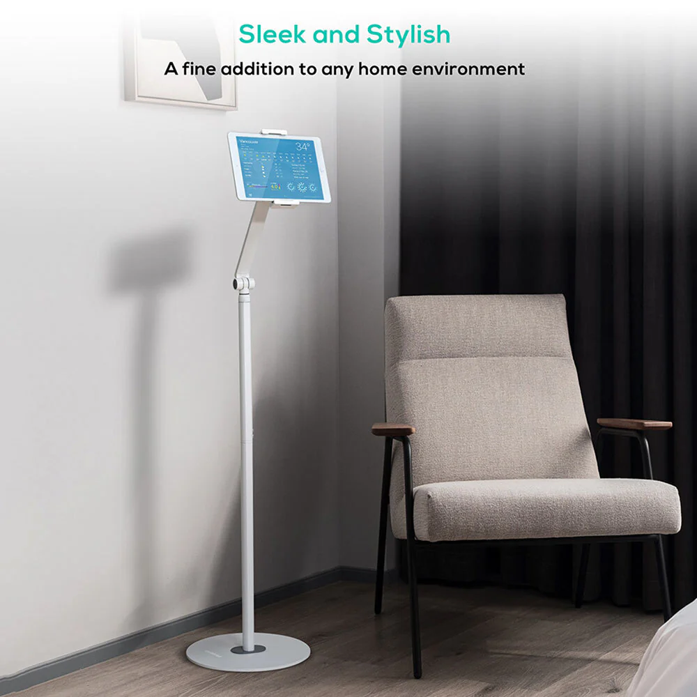 Activiva Universal iPad & Tablet Floor Stand 1.3m 4.7-12.9" (White) - Image 6