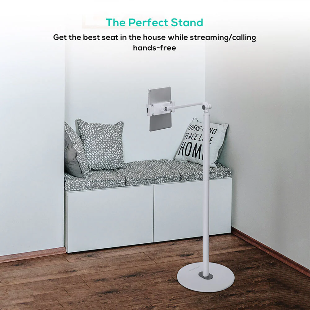 Activiva Universal iPad & Tablet Floor Stand 1.3m 4.7-12.9" (White) - Image 7