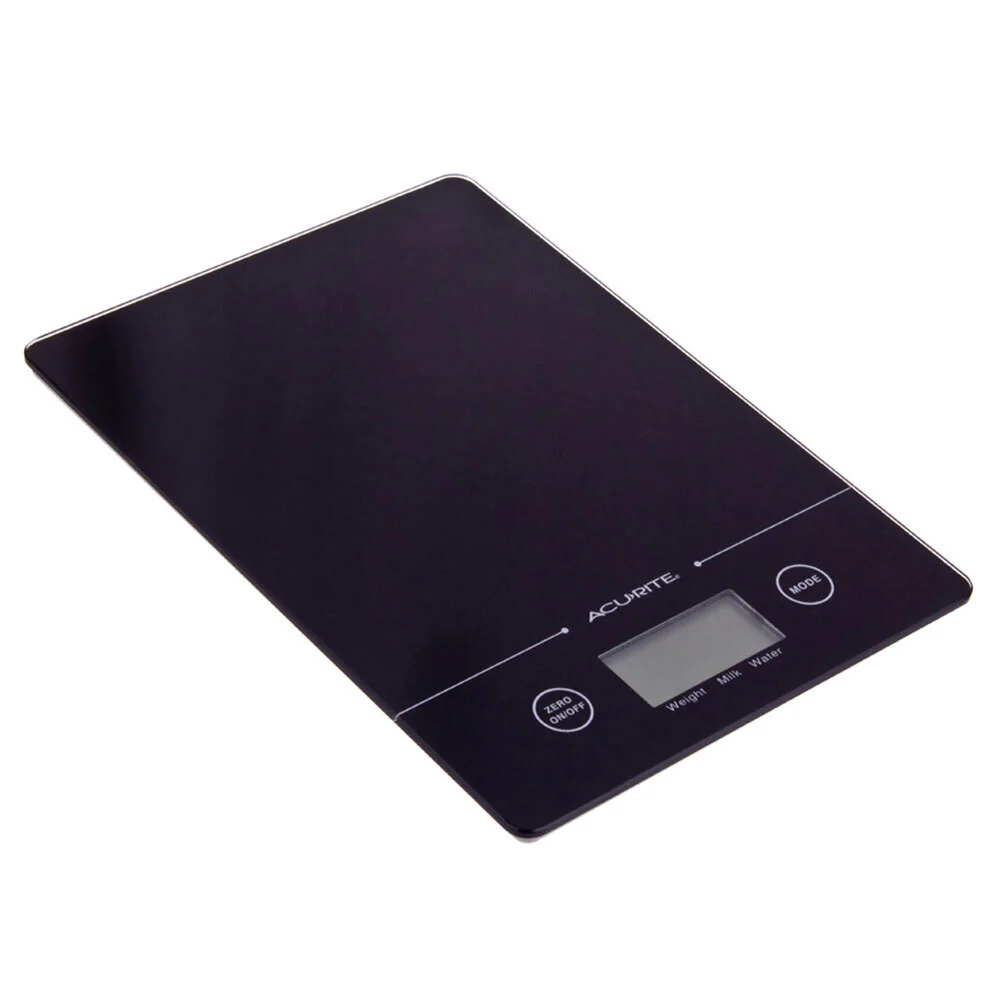 Acurite Slim Line Glass 1g/5kg Digital Kitchen Scale Weight (Black) - Image 2