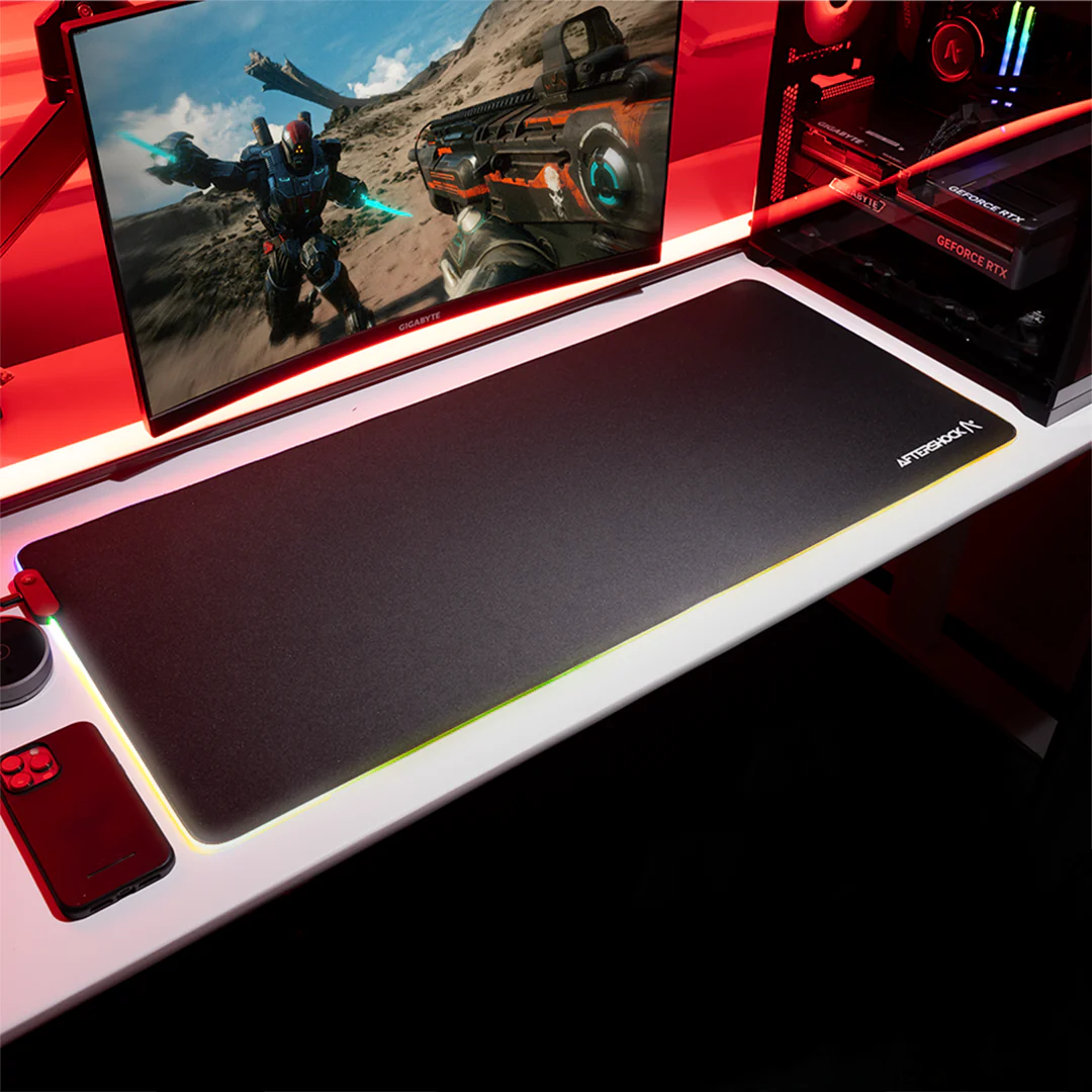 Aftershock Combo Kit – Oden 75 White Keyboard, Sliver+ XXL RGB Gaming Mouse Pad & M1 Pro White Wireless Mouse - Image 10
