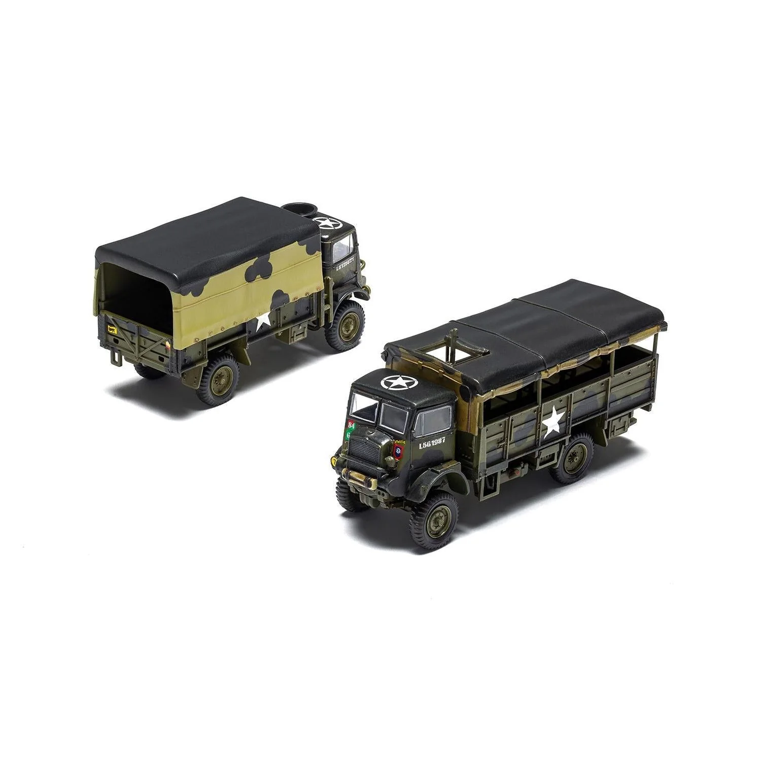 Airfix 1/76 WWII 3-Ton 4X4 General Service and Troop Trucks - Image 3