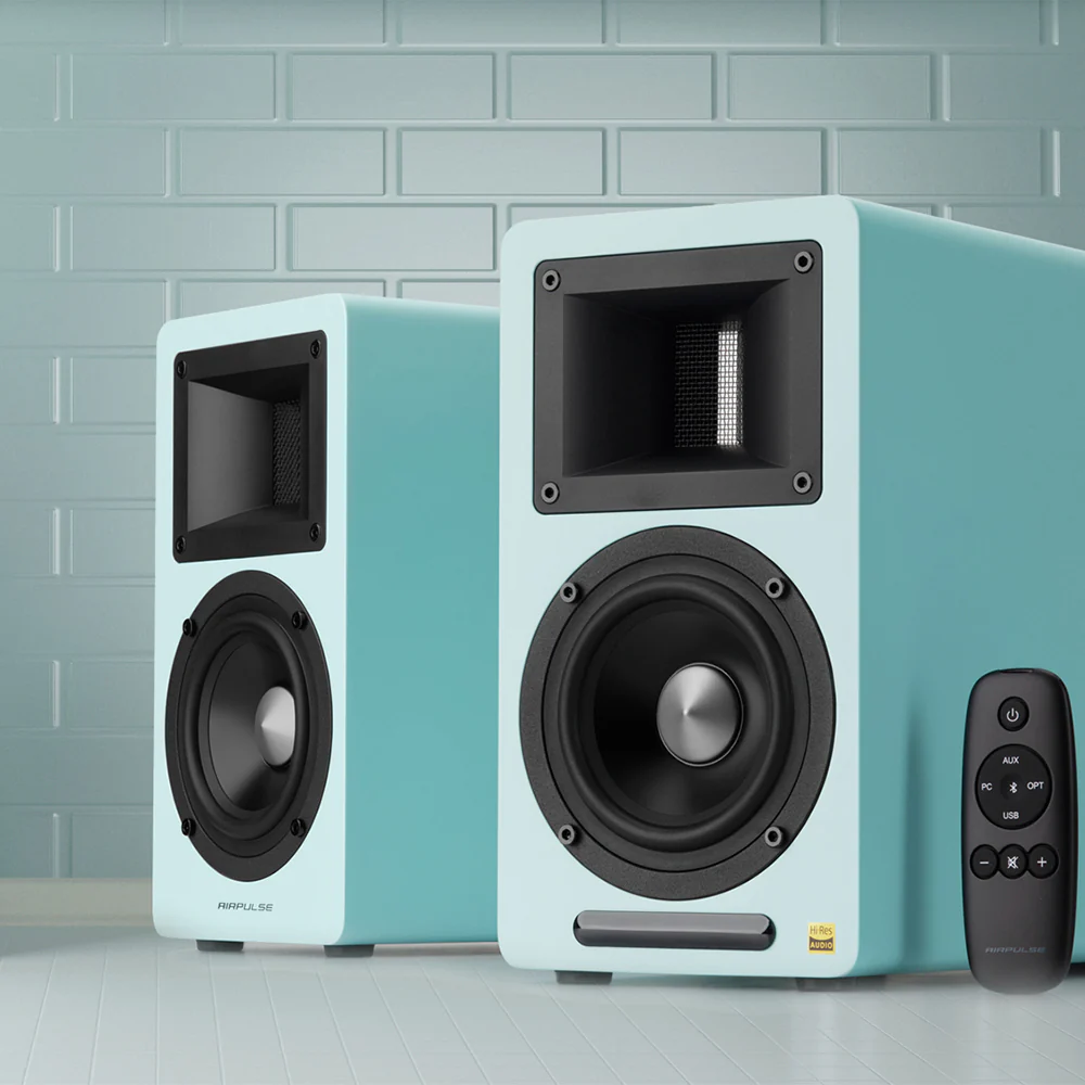 Airpulse A80 Active Bookshelf Speaker System (Blue) - Image 6