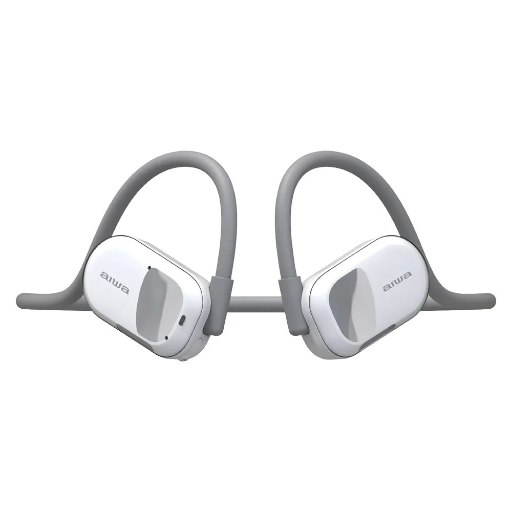 Aiwa Open-Ear Sports Bluetooth Wireless USB-C Headphones with Mic (White) - Image 2