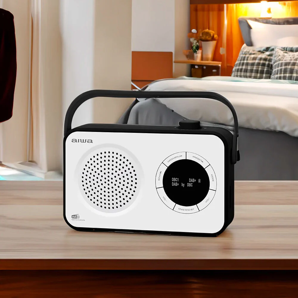 AIWA Portable Digital Tuning Radio (White) - Image 3