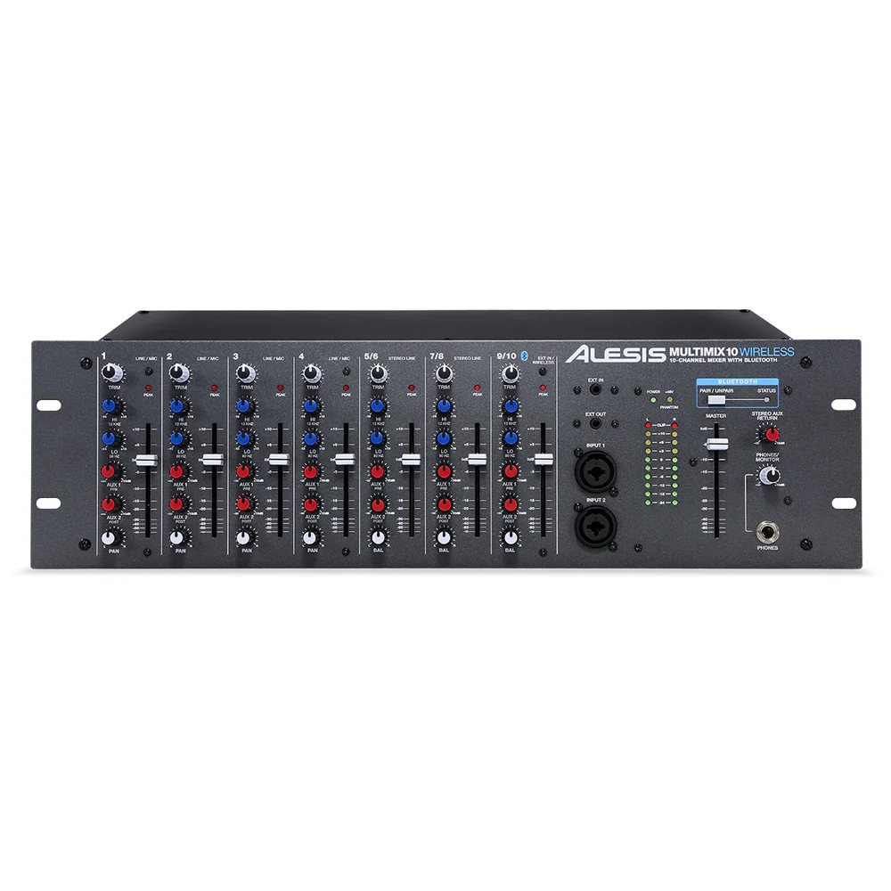 Alesis Multimix 10 Bluetooth/Wireless 10-Channel Rackmount Music Mixer - Image 3