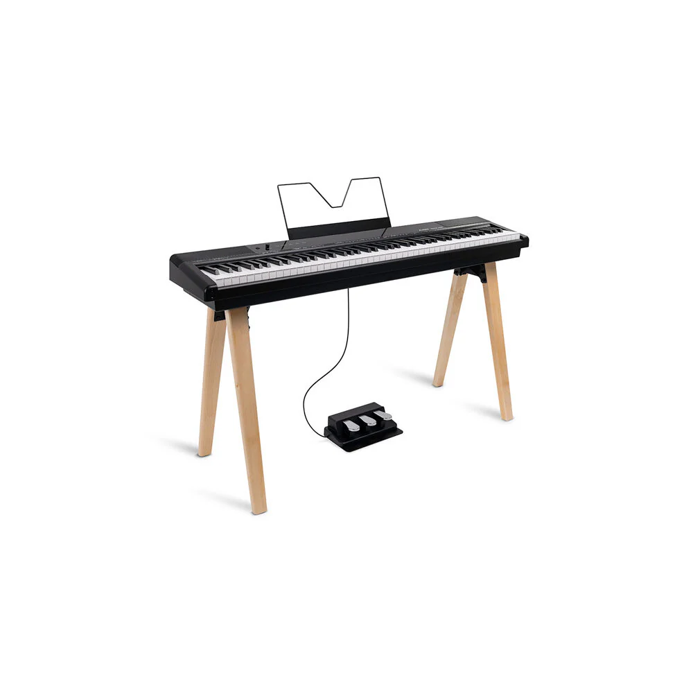 Alesis Recital Home Contemporary 88 Key Digital Piano with Wood Stand Black - Image 5