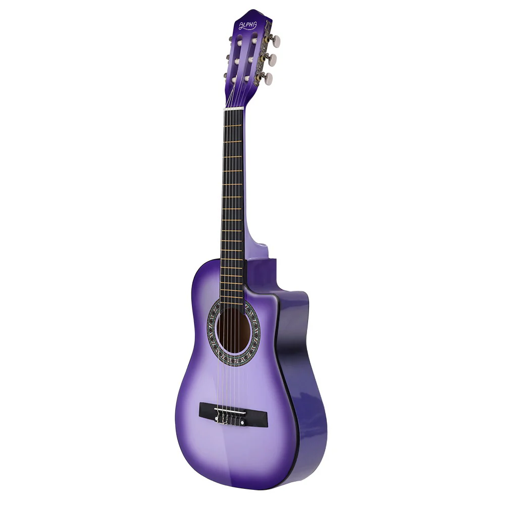 Alpha 34" Classical Guitar Wooden Body Nylon String Beginner Kids Gift (Purple) - Image 3