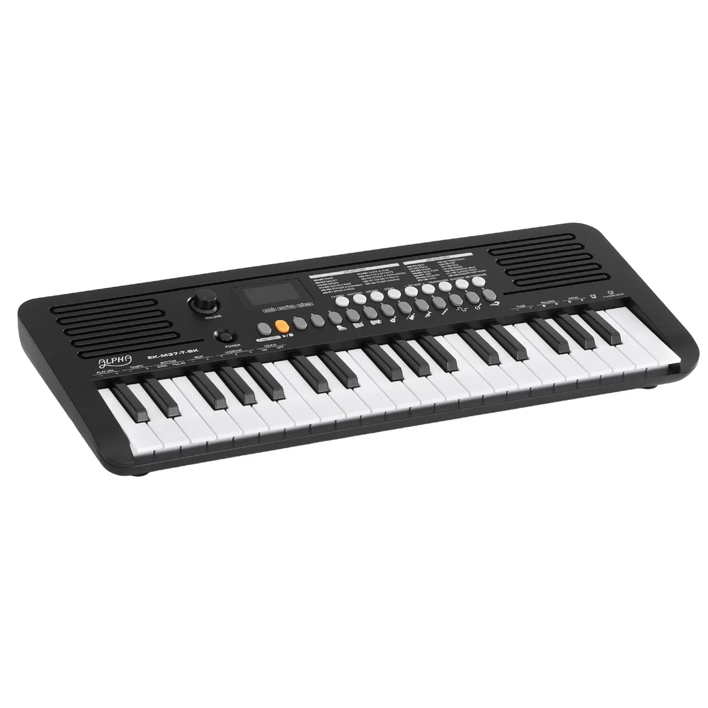 Alpha 37-Key Digital Piano Keyboard Electric (Black)