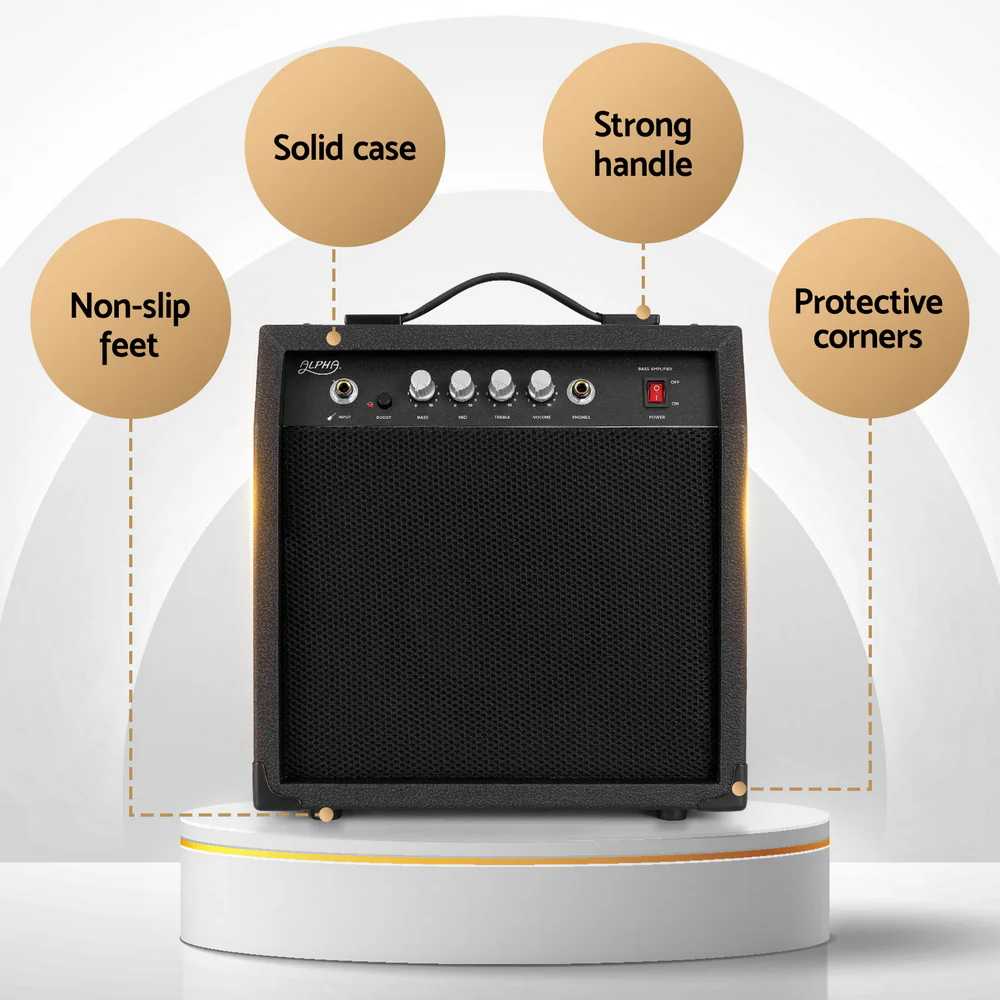 Alpha 40W Bass Guitar Amplifier Portable - Image 5