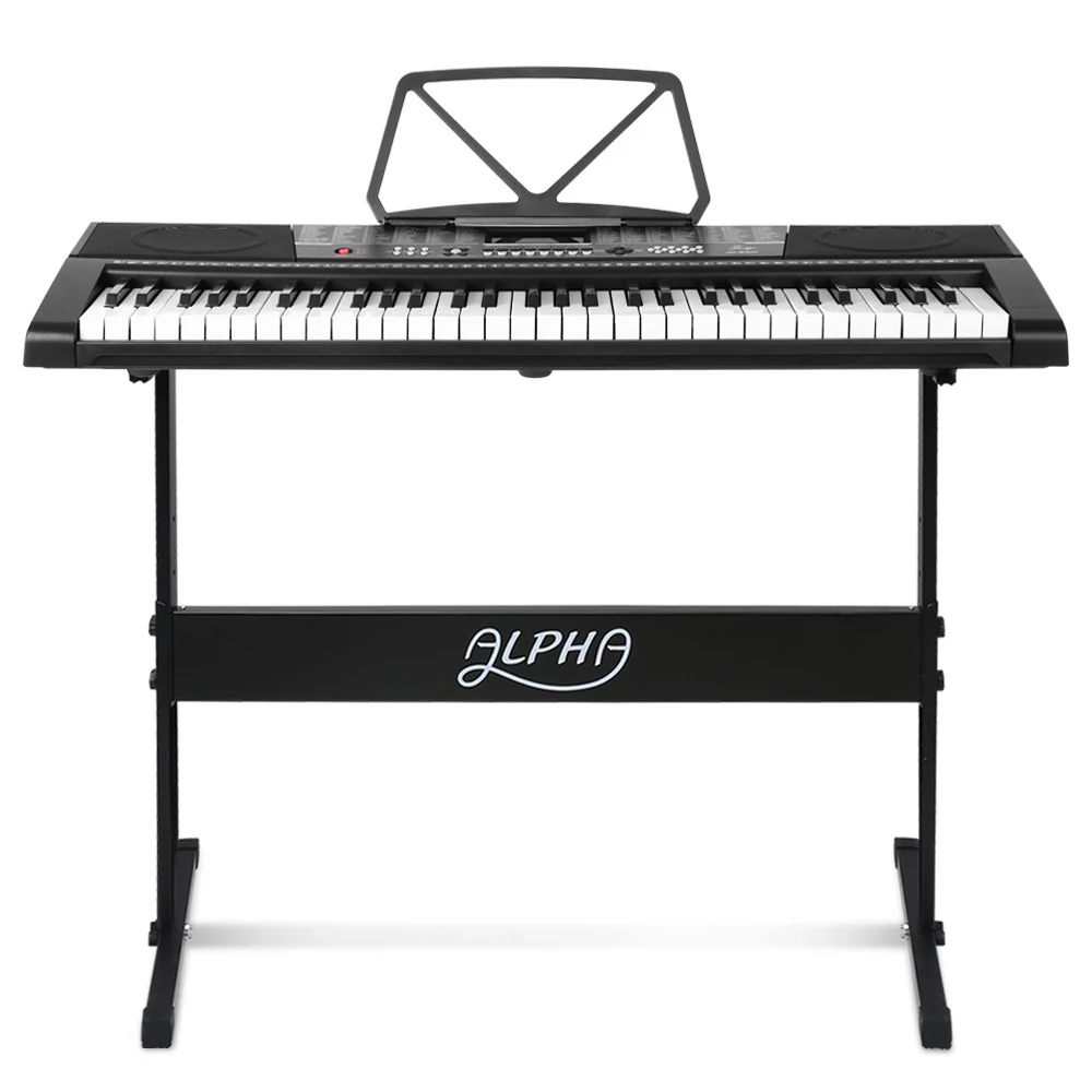 Alpha 61 Keys Electronic Piano Keyboard Digital Electric with Stand Sound Speaker - Image 3
