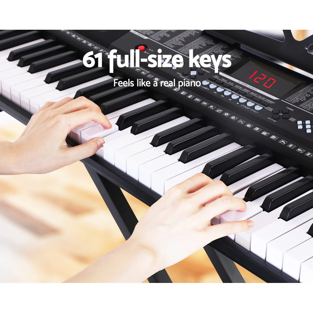 Alpha 61 Keys Electronic Piano Keyboard Digital Electric with Stand Sound Speaker - Image 4