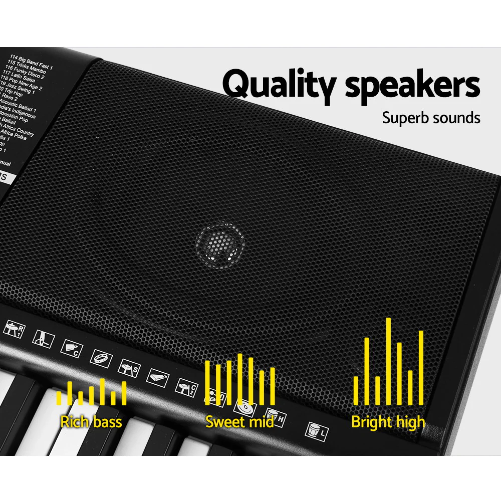 Alpha 61 Keys Electronic Piano Keyboard Digital Electric with Stand Sound Speaker - Image 7