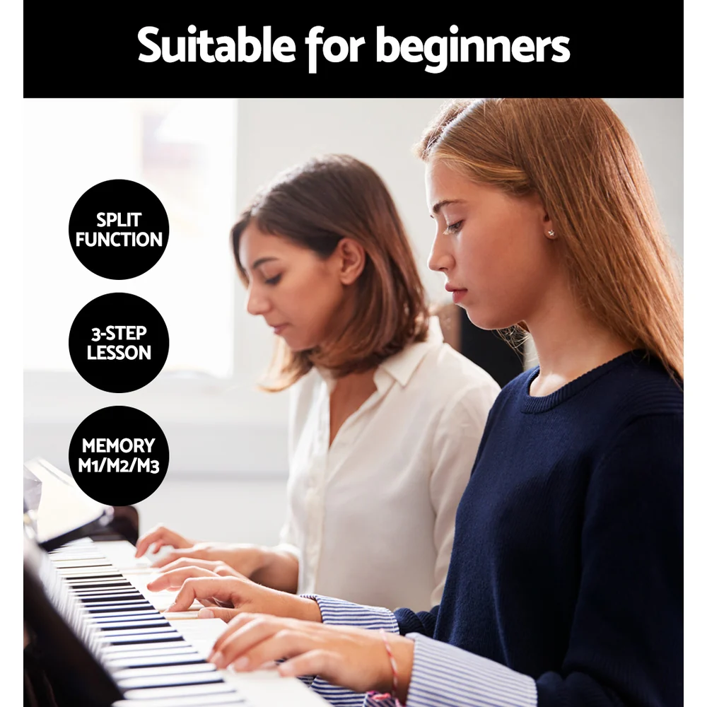 Alpha 61 Keys Electronic Piano Keyboard Digital Electric with Stand Touch Sensitive - Image 5