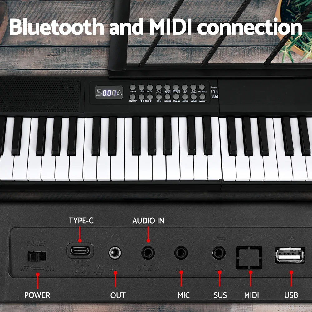 Alpha 61 Keys Foldable Electronic Piano Keyboard Digital Electric with Carry Bag - Image 4