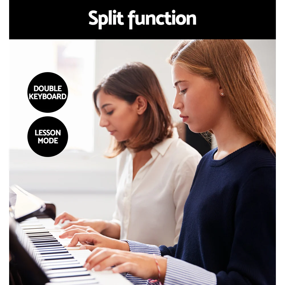 Alpha 88 Keys Electronic Piano Keyboard Digital Electric with Stand Semi-Weighted - Image 5