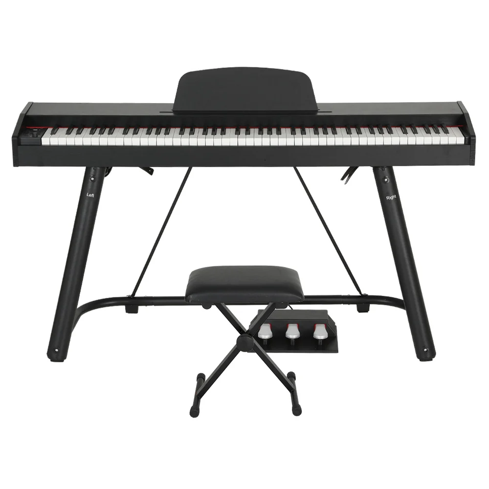 Alpha 88 Keys Electronic Piano Keyboard Digital Electric with Stand Stool Weighted - Image 3