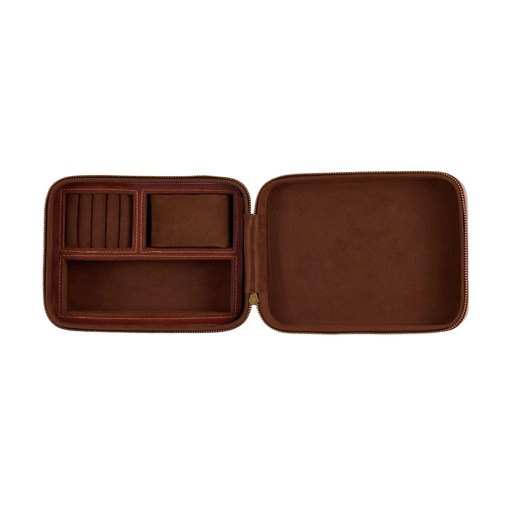 Annabel Trends Gentlemans Jewellery Travel Watch Box with Vegan Leather 8.5x13.5cm - Image 5