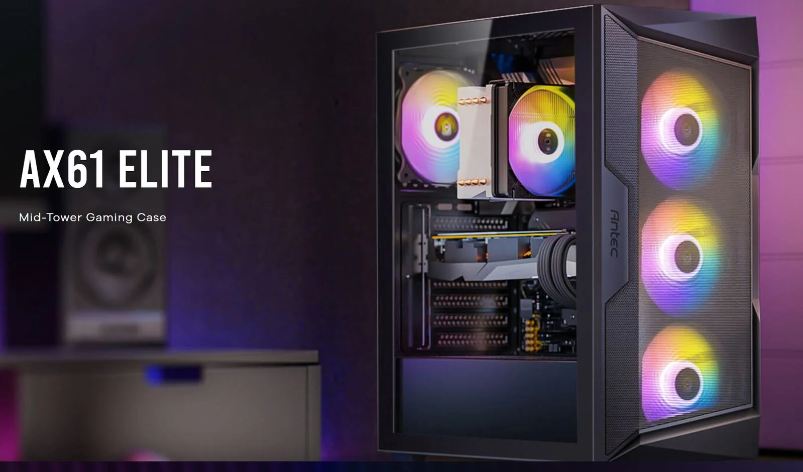 Antec AX61 ELITE Tempered Glass Mid-Tower Gaming Case - Image 4