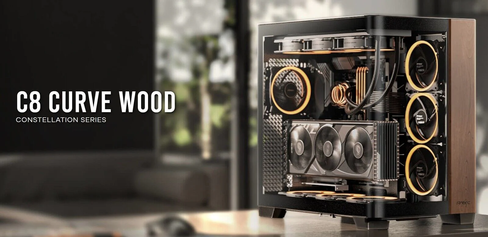 Antec C8 Curve Wood Tempered Glass Full-Tower Case (Black) - Image 2