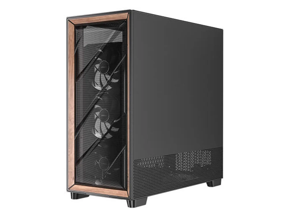 Antec Flux Pro Metal Mesh/Walnut Front E-ATX Full-Tower Case (Black) - Image 5