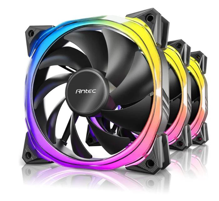Antec Fusion 120mm ARGB PWM Black Case Fan with ARGB Controller - 3 Pack - Image 2