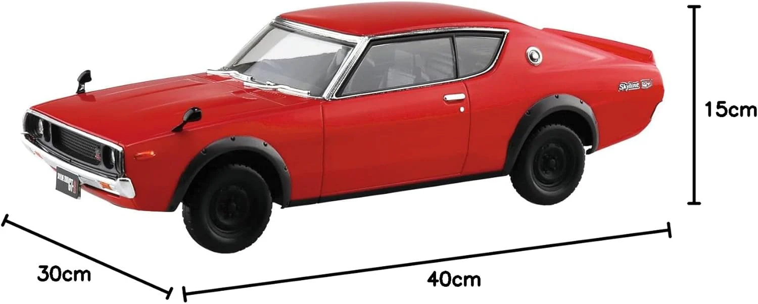 Aoshima 1/32 Snap Nissan C110 Skyline GT-R (Red) - Image 5