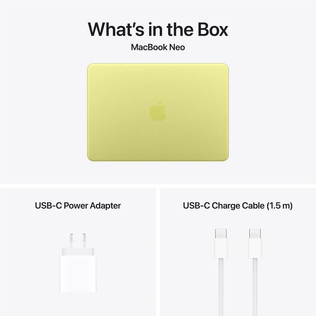 Apple MacBook Neo 13-inch with A18 Pro Chip, 512GB/8GB (Citrus) - Image 10