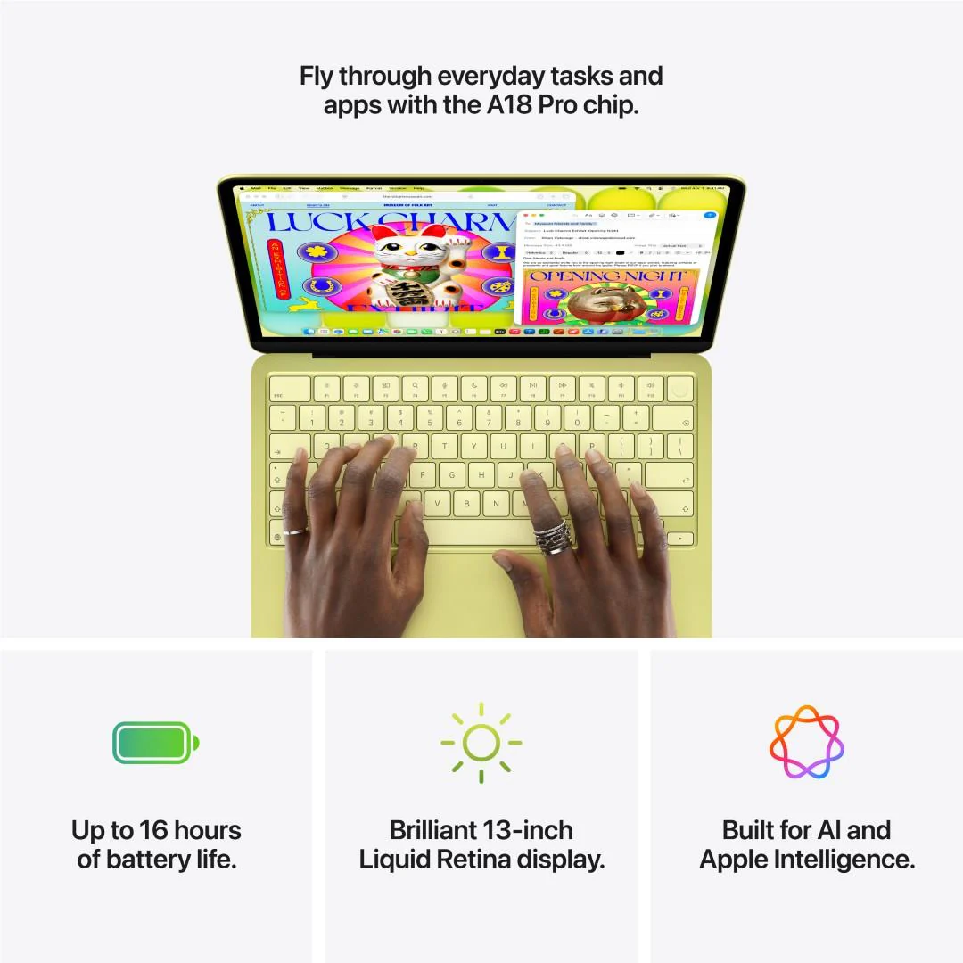 Apple MacBook Neo 13-inch with A18 Pro Chip, 512GB/8GB (Silver) - Image 9