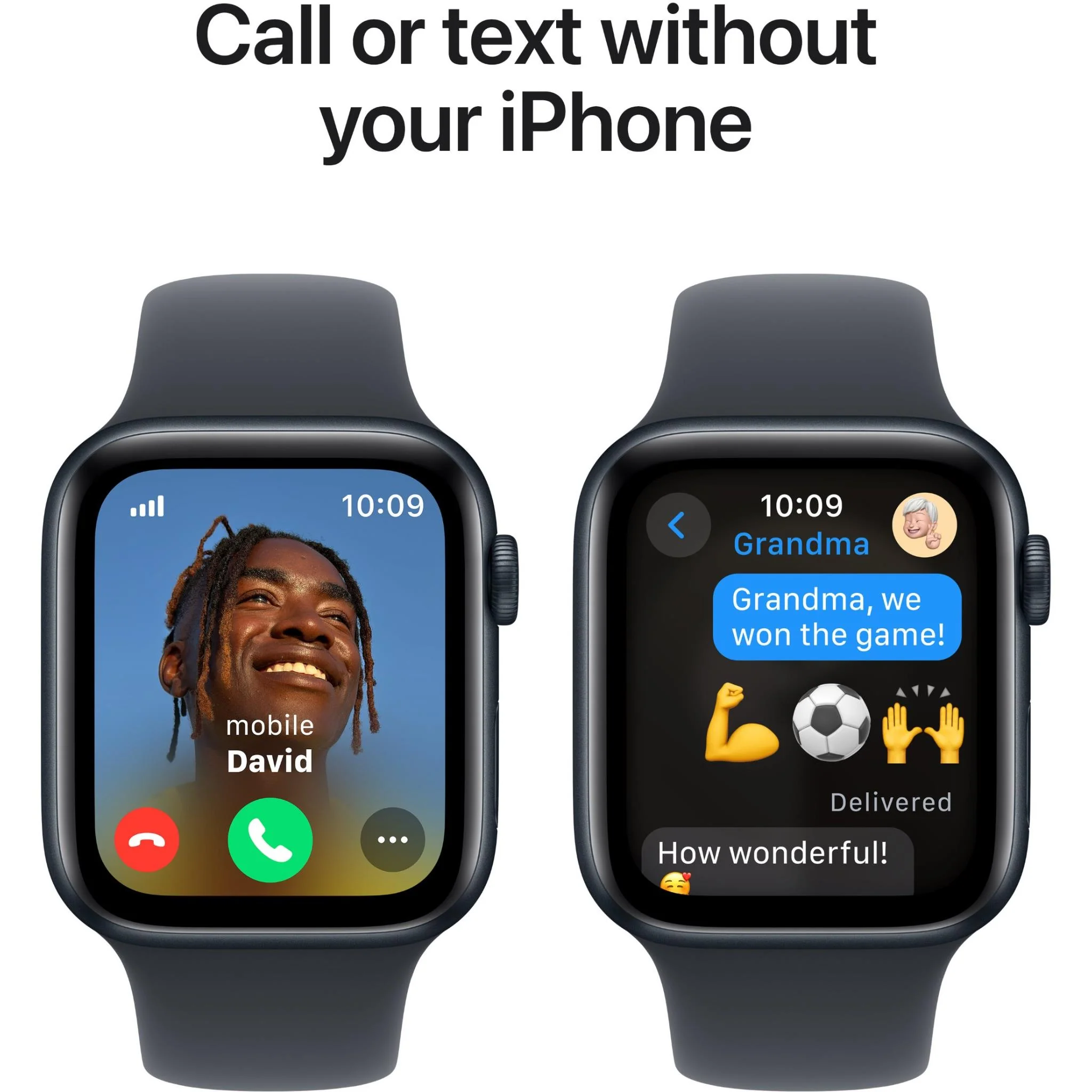 Apple Watch SE 44mm Midnight Aluminium Case GPS + Cellular  Sport Band (M/L) [2024] - Image 4