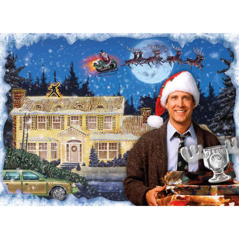 Aquarius  1000pc Aquarius Christmas Vacation Movie Glitter Cardboard Puzzle 51x71cm - Image 2