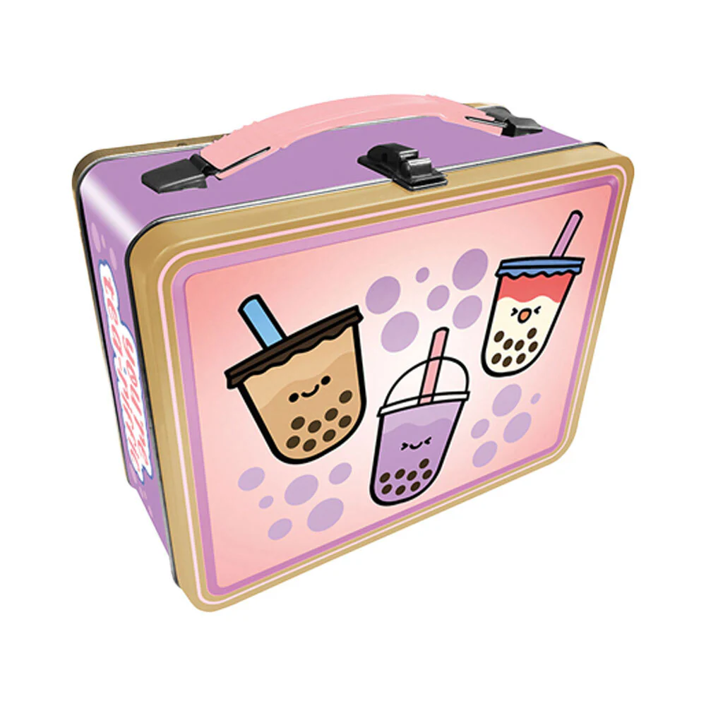 Aquarius 22cm Boba Tin Fun Box Kids Lunch Storage Container with Carry Handle - Image 2